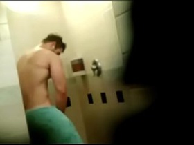 Spying on a Hot Muscle Man in the Shower