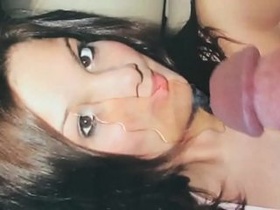 This sweetie wants to get fucked and guzzle sperm as much as she can