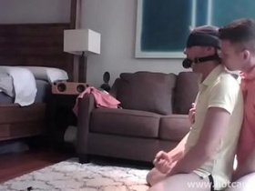 Bottom Blindfold Himself And Bend Over for His Anon Fucker
