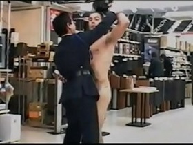 Caught undressing naked in a mall