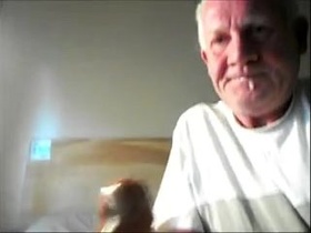 Elderly Daddy Inhaling His Grandson's Horny Dick