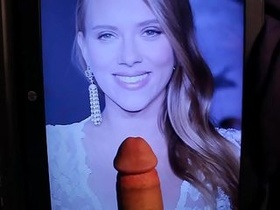 Scarlett Johansson Face and Tits Cum Tribute (Cum Facial)