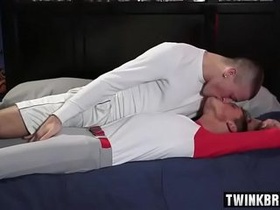 Large rod twinks oral sex and facial cumshot