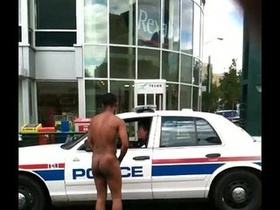 Man strip naked in the street